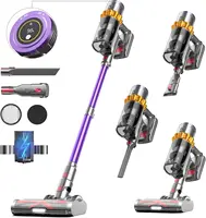 Vacuum Cleaner, 550W/45Kpa/65Mins Vacuum Cleaners for Home, Stick Vacuum Cordless with Low Noise, LED Screen, Wall Mount Chargin 1