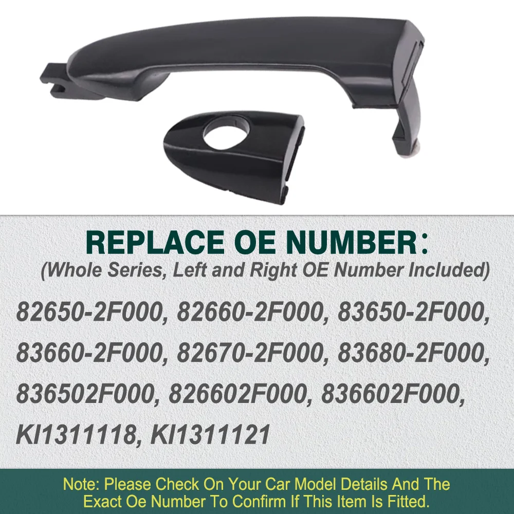 1pc Outside Exterior Door Handles Front Rear Left Right For Kia Spectra 2004 2005 2006 2007 2008 2009 82650-2F000 82670-2F000