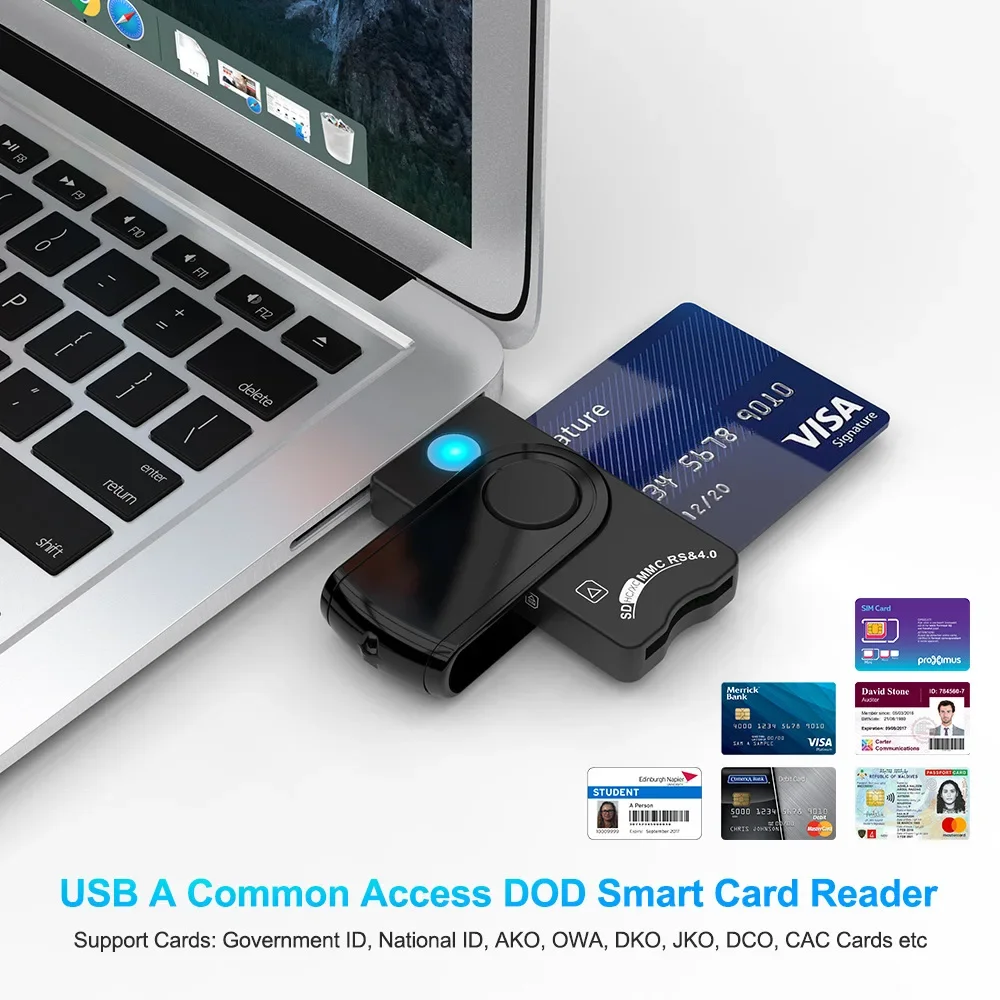Cr310 USB 2.0 세금 신고 IC 스마트 외장 카드 리더, Tf Sim 메모리 카드 리더, 컴퓨터 액세서리용 어댑터