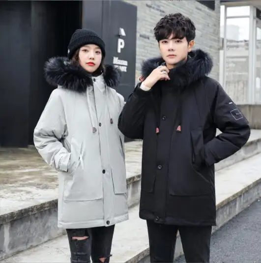 

2022 NEW -40 Degrees Top Quality White Duck Down Jacket Men Thick Winter Big Fur Collar Warm Parka Waterproof Windproof