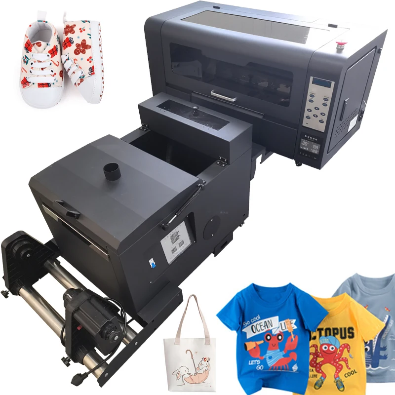 

Fabric Tshirt Shoes Dtf Printer Printing Machine A3 Full Set Powder Shaker Oven Heat Press Pet Film Roll Xp600 Dtf Printer 30Cm