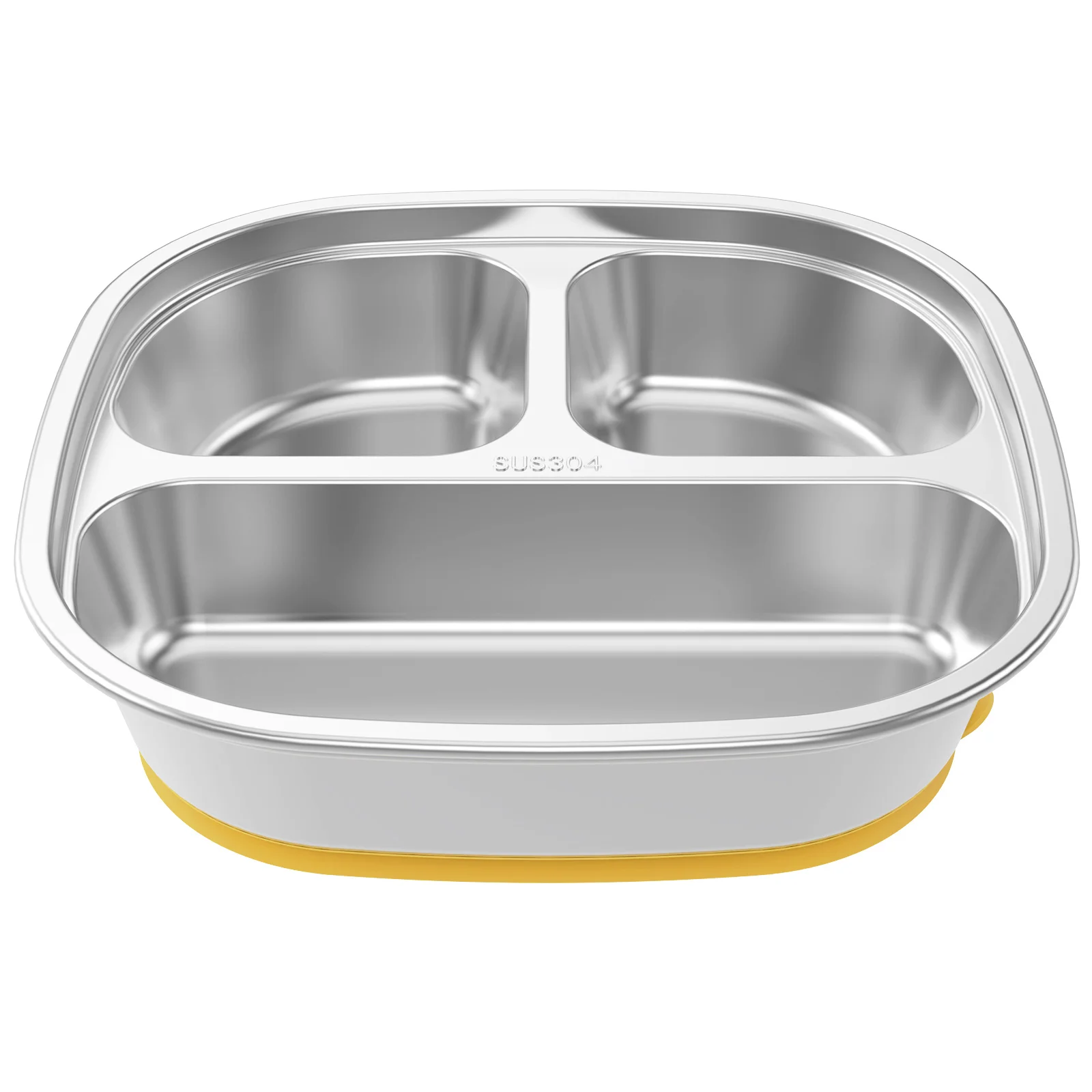 New Stainless Steel Kids Plates Divided Designed Metal Kid Plate Safe Versatile Stainless Steel Divided Plates Reusable