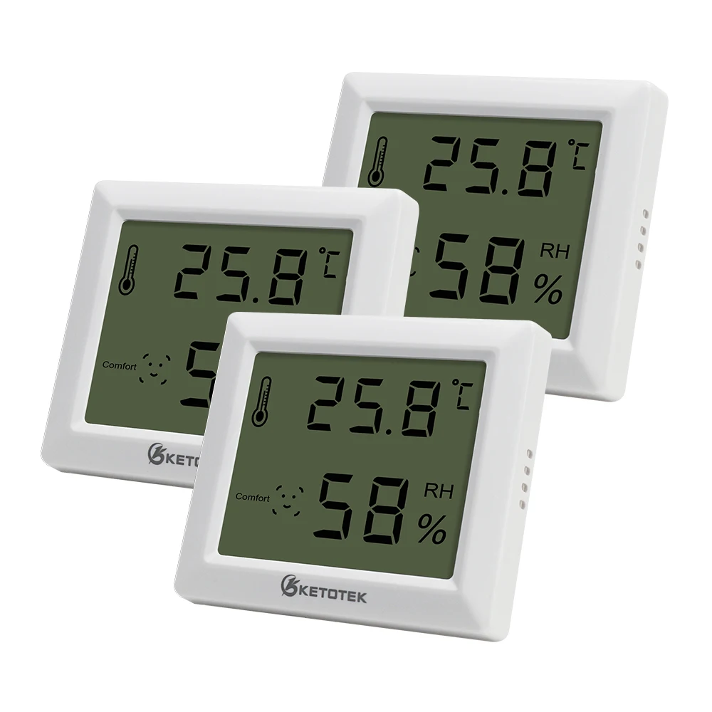 

Digital Thermometer Hygrometer -10 ~ 60℃ Indoor Room Electronic Temperature Humidity Meter Gauge Weather Station ℃/℉ Switching