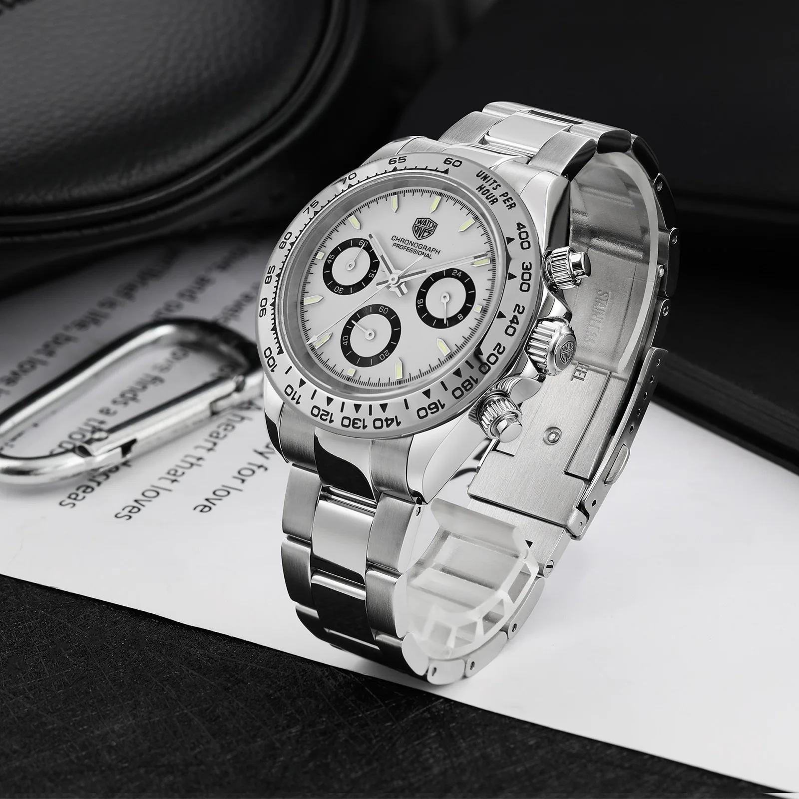 Watchdives WD16500 Quartz Watch VK63 Movement Supre BGW9 Luminous Wristwatch 100m Waterproof Sapphire Crystal 39mm Watches 2