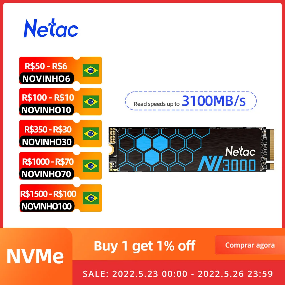 Внутренний жесткий диск Netac M2 SSD 1 ТБ 500 Гб 250 ГБ 128 256 512 ssd NVMe M.2 pcie внутренний для