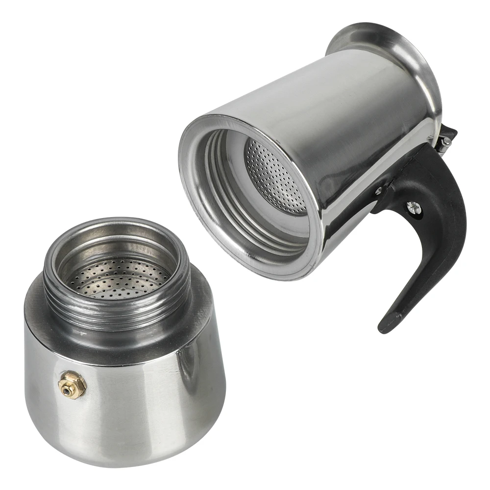Moka Coffee Maker 2/4/6/9 Cups Stainless Steel Mocha Espresso Latte Stovetop Filter Coffee Pot for Kitchen