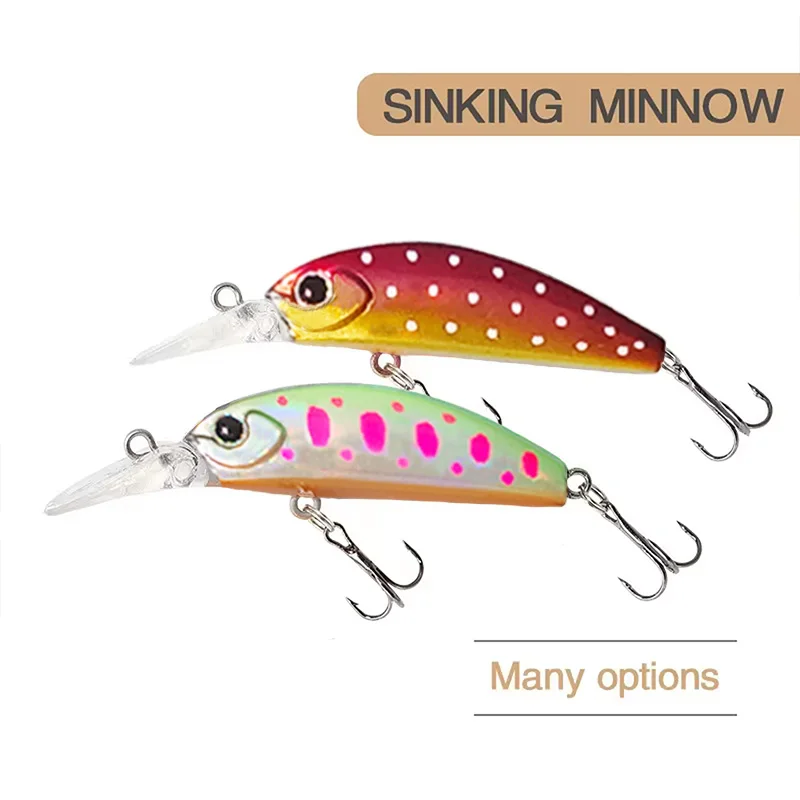 Micro All-Layer Sinking Minnow Hard Bait - Bionic Stream Fishing Lure