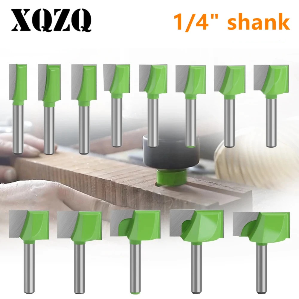 1/4-Zoll-Schaft-Reinigungsschaftfräser-Set, gerader Fräser für Holzbearbeitungsmaschinen