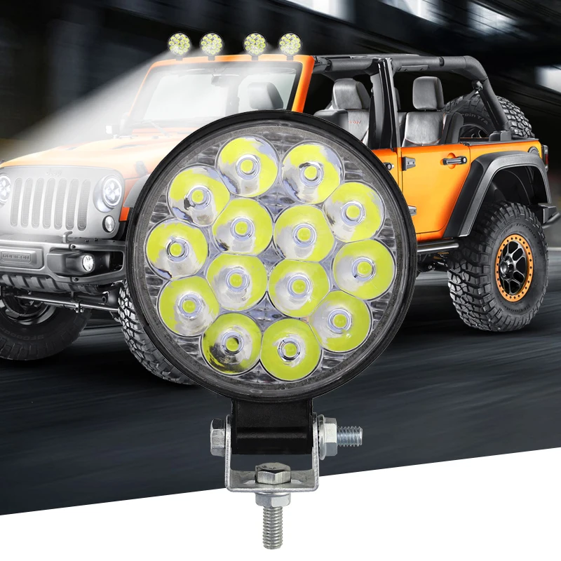 Phare LED Travail 42W 14 LED | Flood 60° | IP68 | 12-24V | Pour 4x4, SUV, Camion, Bateau - 5