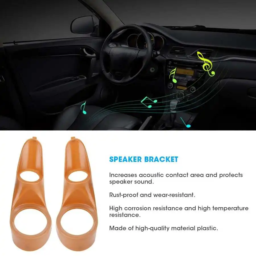 2pcs 3-Way Electronic Car Audio A-Column Crossing Coaxial Speaker Bracket Plastic Audio Speaker Bracket for 1.5in/3in