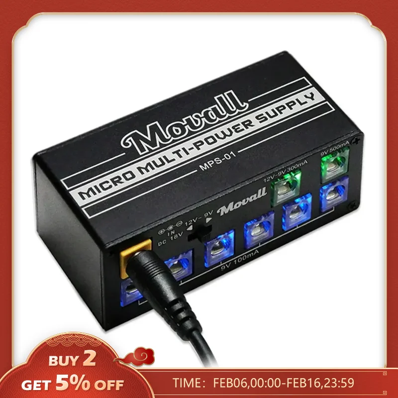 MovallMPS01GuitarPedalPowerSupply8IsolatedOutputAnti
