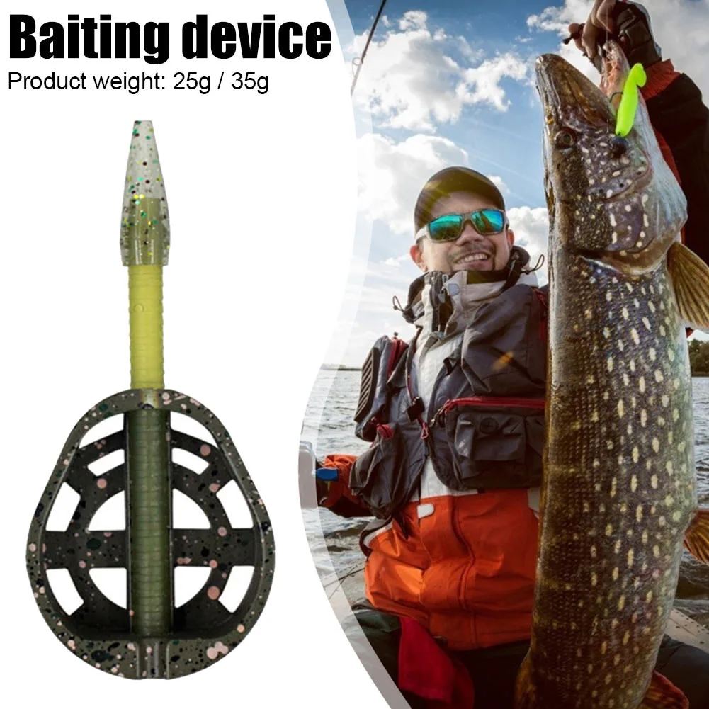 25g/35g Carp Fishing Bait Holder Zinc Alloy Fishing Bait Feeders Holder Quick Release Carp Feeders Portable Fishing Tackle Tool