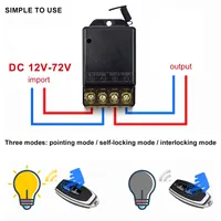 433Mhz Wireless Remote Control Switch 30A DC 12V 24V 48V 72V  RF Relay Receiver For Motors Water Pumps Lights Switch - Image 2