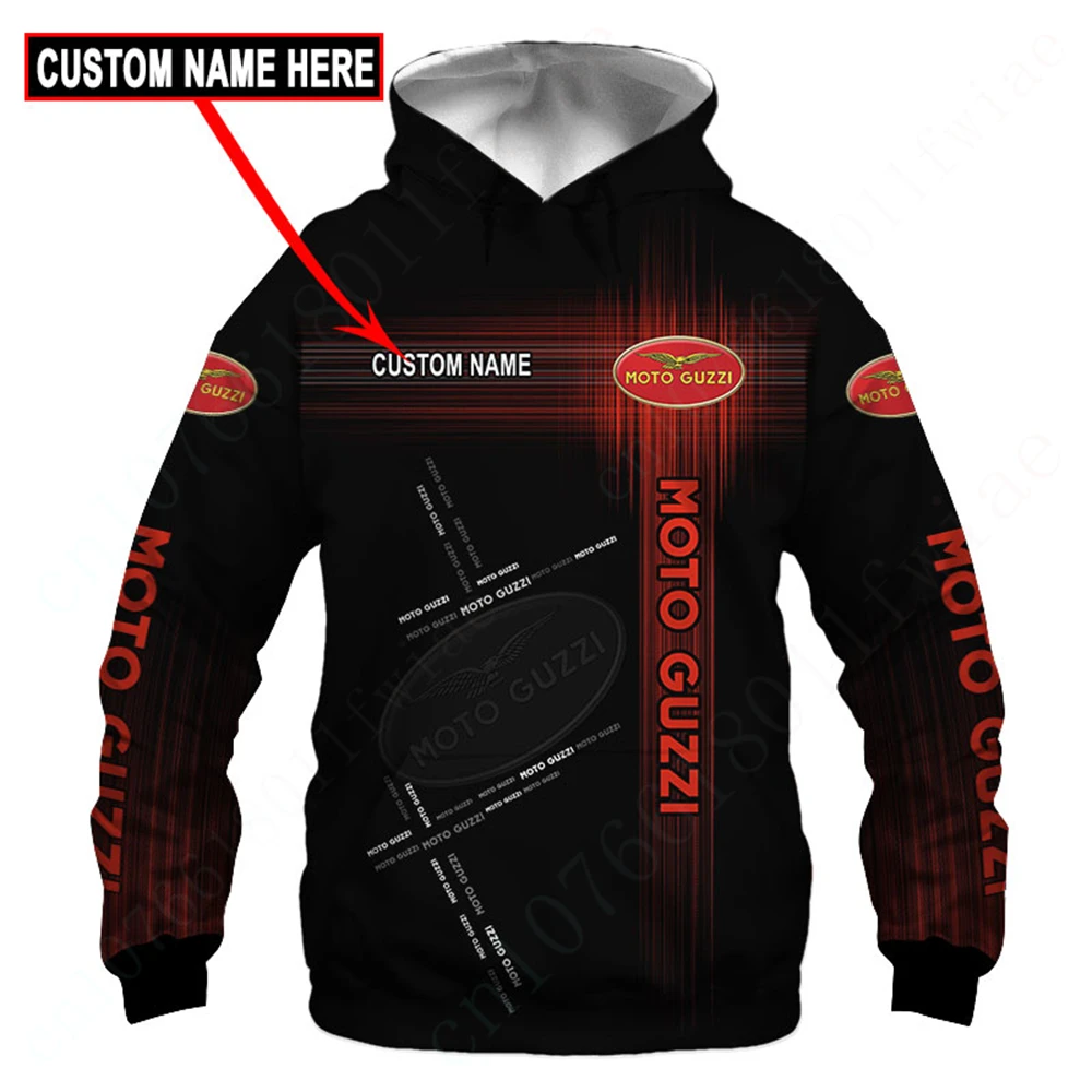 Moto Guzzi Anime Hoodies For Men Women Casual Sweatshirt Harajuku 3D Printing Zip Hoodies Essentials Pullover Unisex Clothing