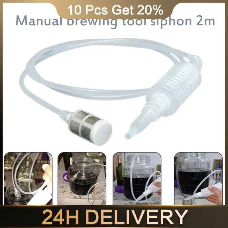 

Knead Siphon Filter Plastic 2m Beer Making Tool Kitchen Fermentation Brewing Siphon Hose Brewing Valve Homebrew For Wine Manual