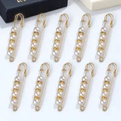 10Pcs 허리 브로치 핀 여성을위한 우아하고 섬세한 브로치 의류 가방 옷깃 핀 세련된 의류 액세서리 패션 브로치