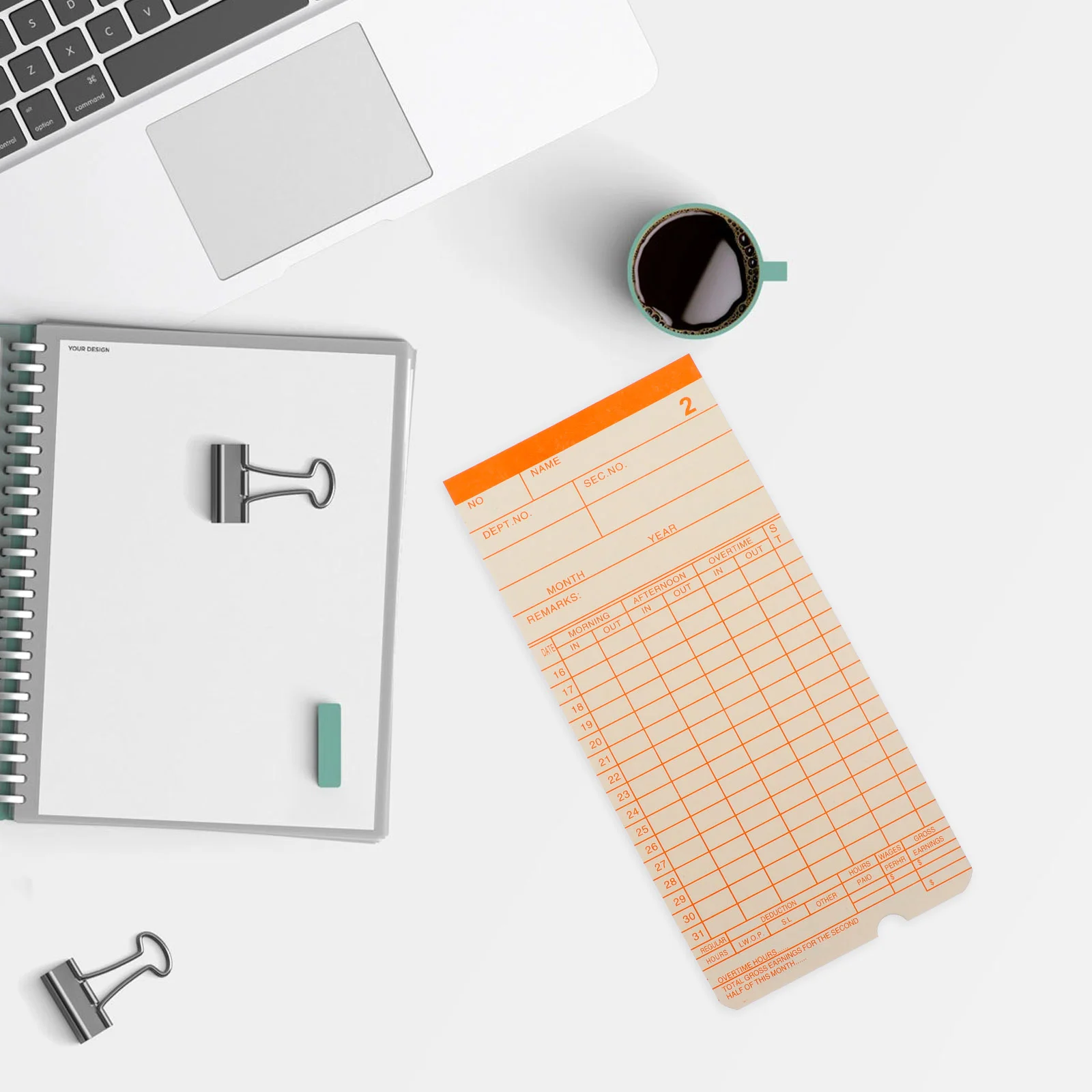 Рисунок 6 - 100 листов, тестовая карточка для пробивки часов