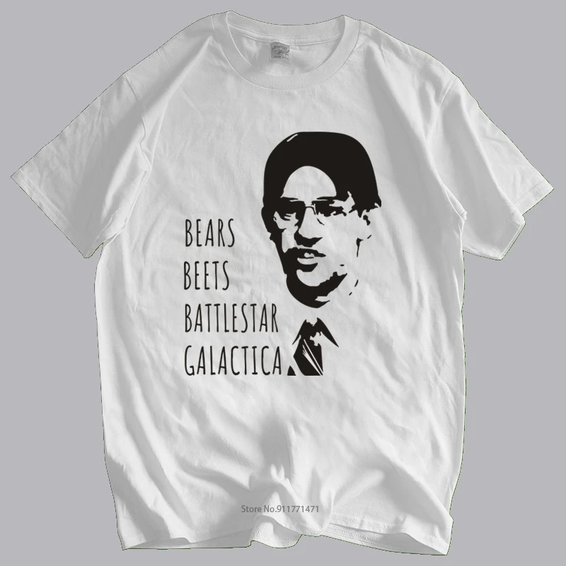 

Футболка мужская хлопковая, топ с изображением медведя, Beets Battlestar галактика, Офисная рубашка Джима хэлперта, длинная рубашка, новая модная футболка