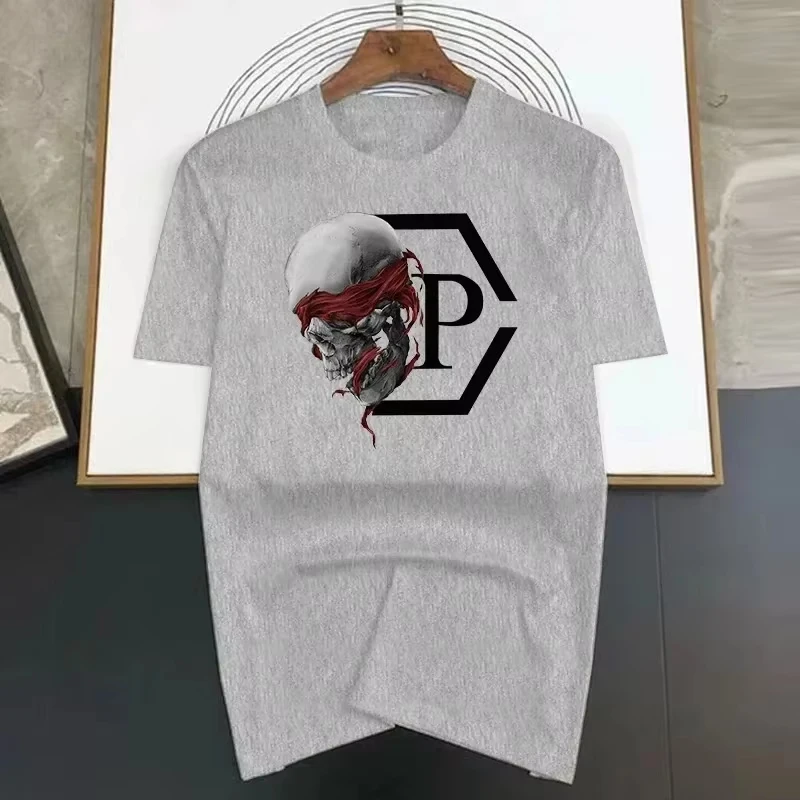 새로운 핫 럭셔리 레터 프린팅 티셔츠 블랙 여름 티셔츠 남성 및 여성 패션 라운드넥 탑 티셔츠 힙합 스트리트웨어