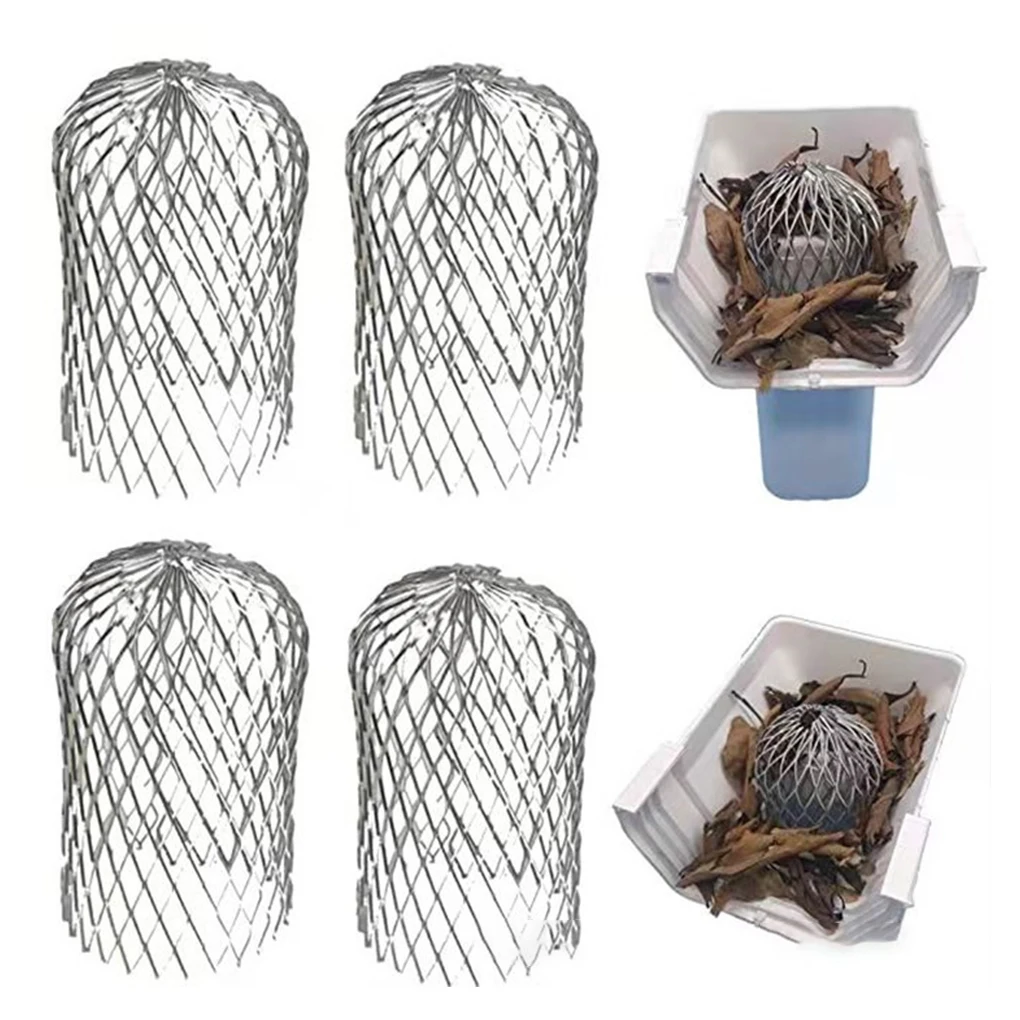 10PCS Roof Gutter Guard Filters 3 Inch Expand Aluminum Filter Strainer Stops Blockage Leaves Drains Drain Net Cover Gutter Guard