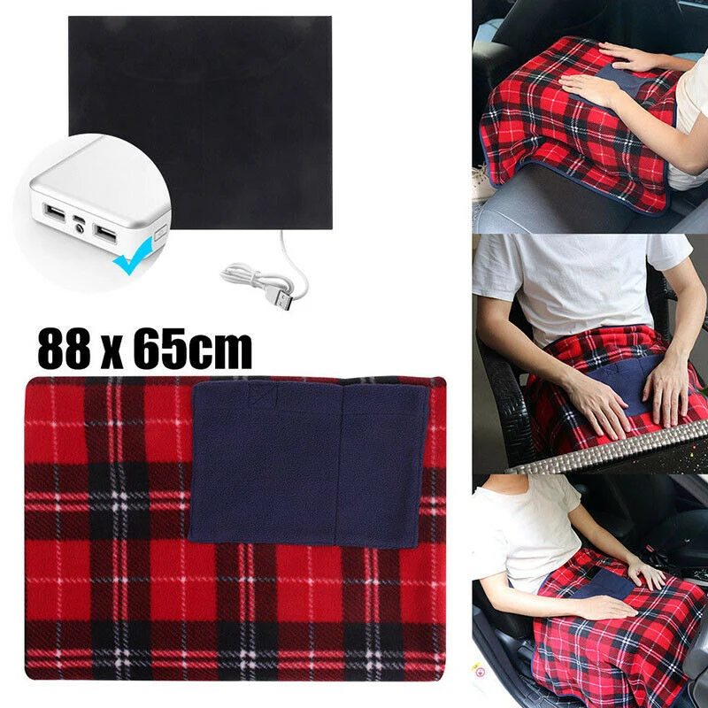 2/1Pcs USB Heating Blanket Household Car Heating Blanket Office Knee Heated Pad Pet Нагревательный Коврик Koc Grzewczy