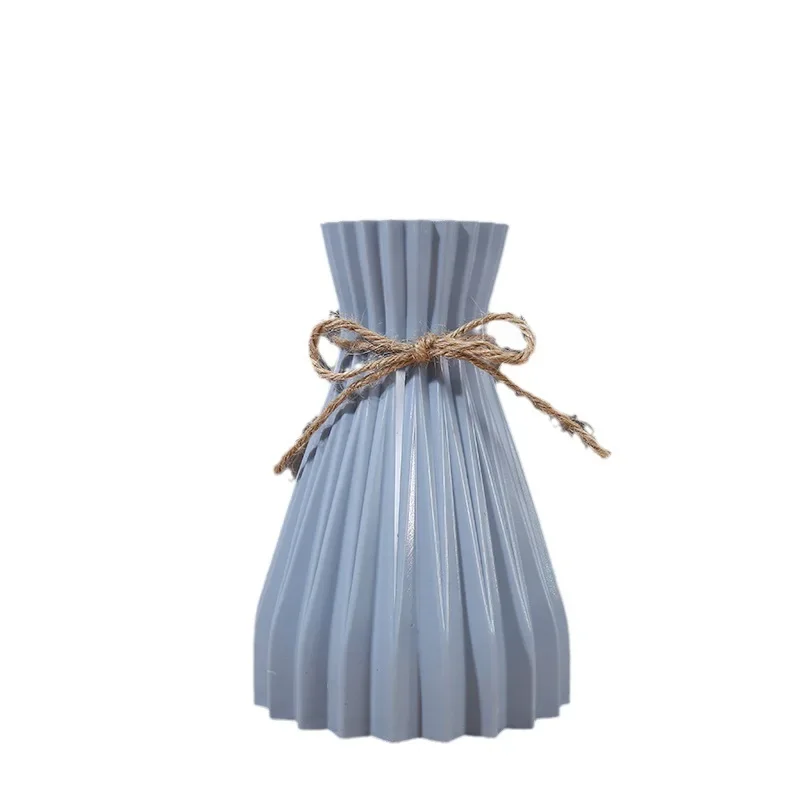 Plastic Vase Nordic Not Fragile Imitation Ceramic Flower Pot Basket Decor for Flowers Wedding Home