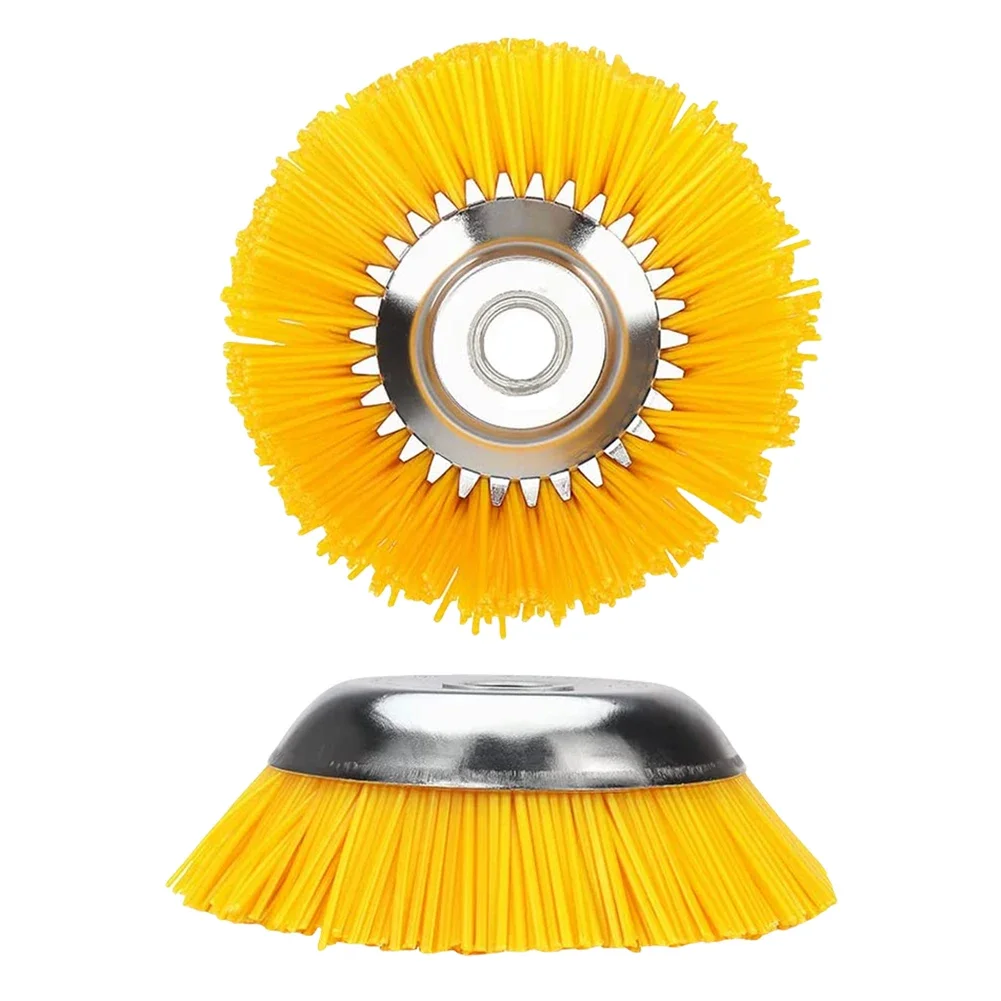 4/5/6/8/10 Inch Universal Grass Trimmer Head Weed Brush Cutter Head Nylon Wire Wheel Rotary Weed Brush for Lawn Mower