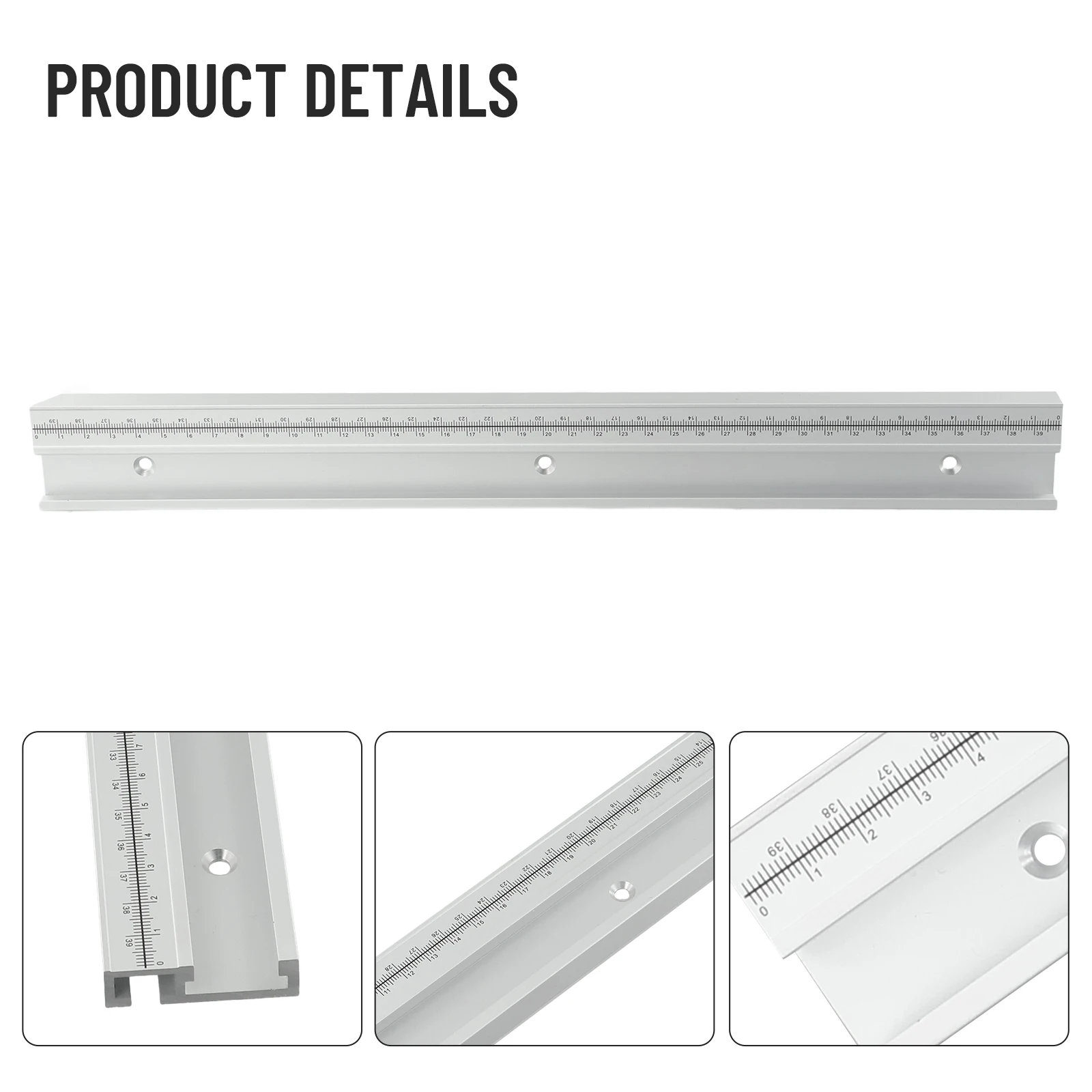 

Woodworking Chute Rail T-track With Scale T-slot Miter Track Jig T Screw Fixture Slot Table Saw Router Table DIY Tools 30-50cm