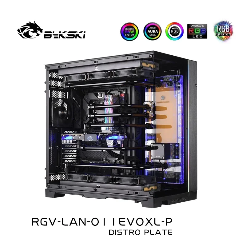 Bykski ディストロ プレート Lian Li PC-O11 Dynamic Bykski Distro Plate Kit For Lian Li PC-O11 Dynamic Case, 5V