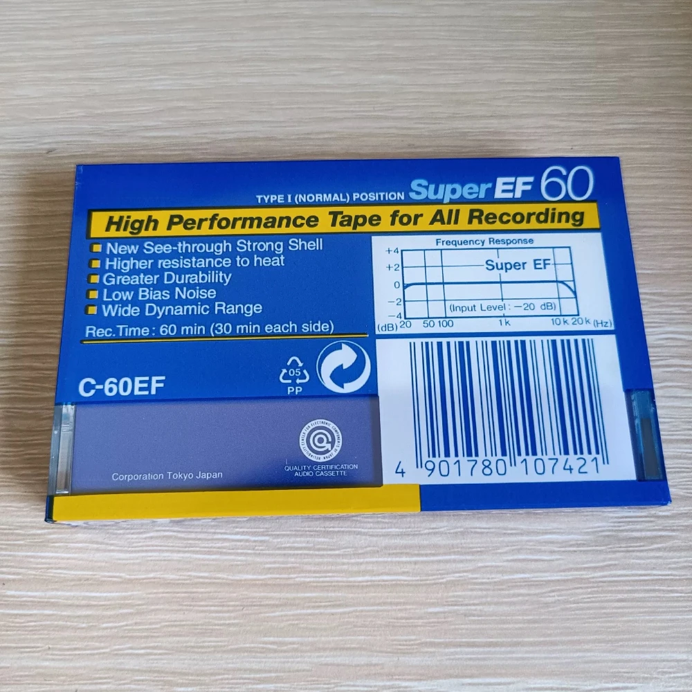 Audio Cassette Tape 1Pcs 1990 Year Retro Sealed Normal Position Blank For Sony Collection