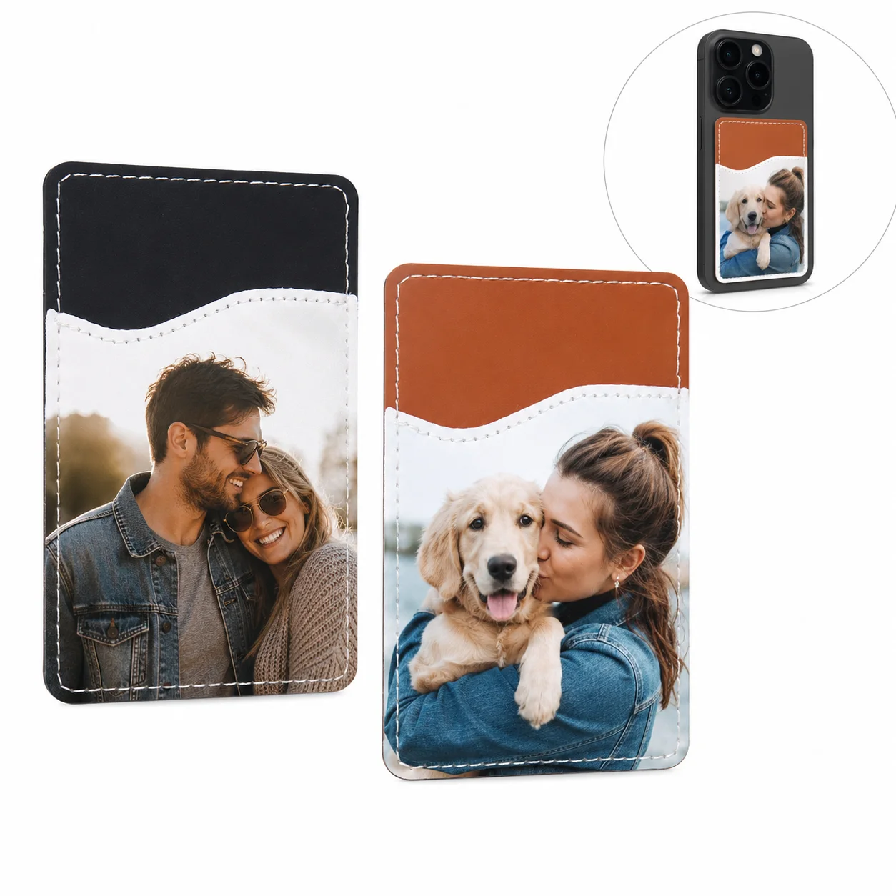 Personalized Photo Card Holder Wallet - Customizable Pocket Gift