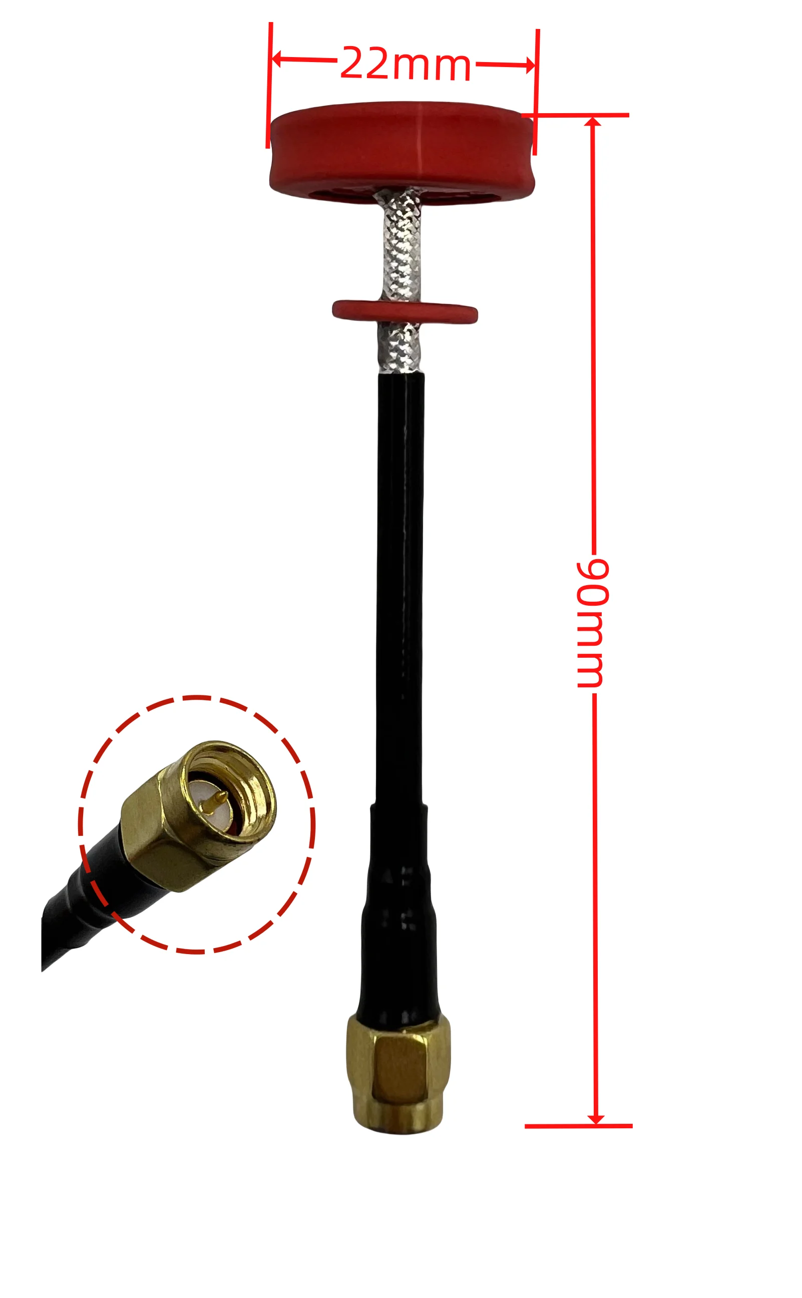 5.8GHz FPV transmitter Antenna SMA & RP-SMA Plug Connector for RC FPV Racing Drone Racer