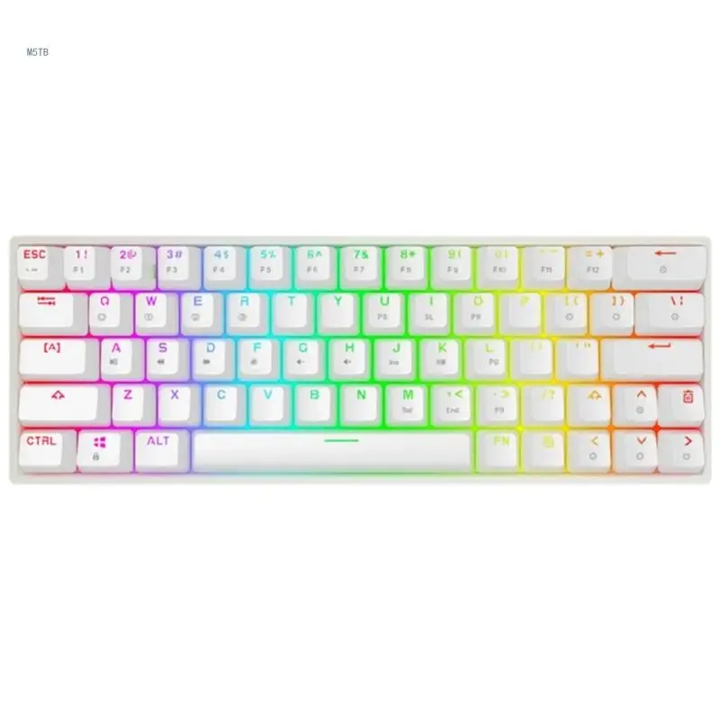 

GK64 USB проводная механическая игровая клавиатура 60% компактная 64 клавиши RGB со светодиодной подсветкой