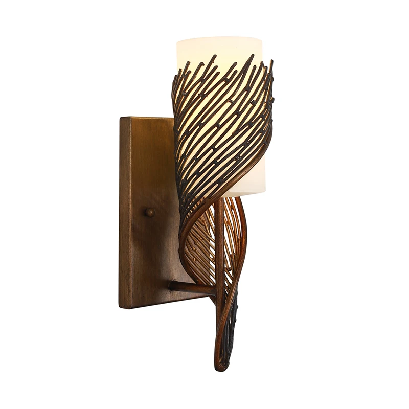 

Retro creative corridor copper retro wall lamp