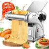 Electric Pasta Maker Noodle Maker Pasta Making Machine Dough Roller Cutter Thickness Adjustable Stainless Steel US 110V 1