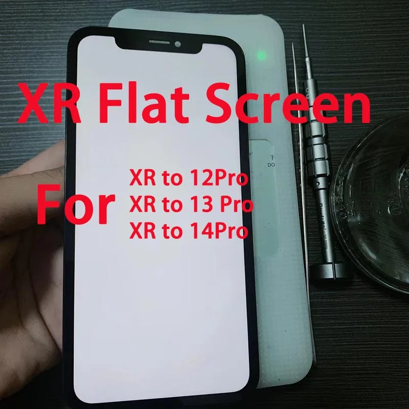 

iPhone XR Flat Screen For DIY iPhone XR to 13 Pro, iPhone XR to 14 Pro Flat Screen, iPhone XR Screen Touch Digitizer
