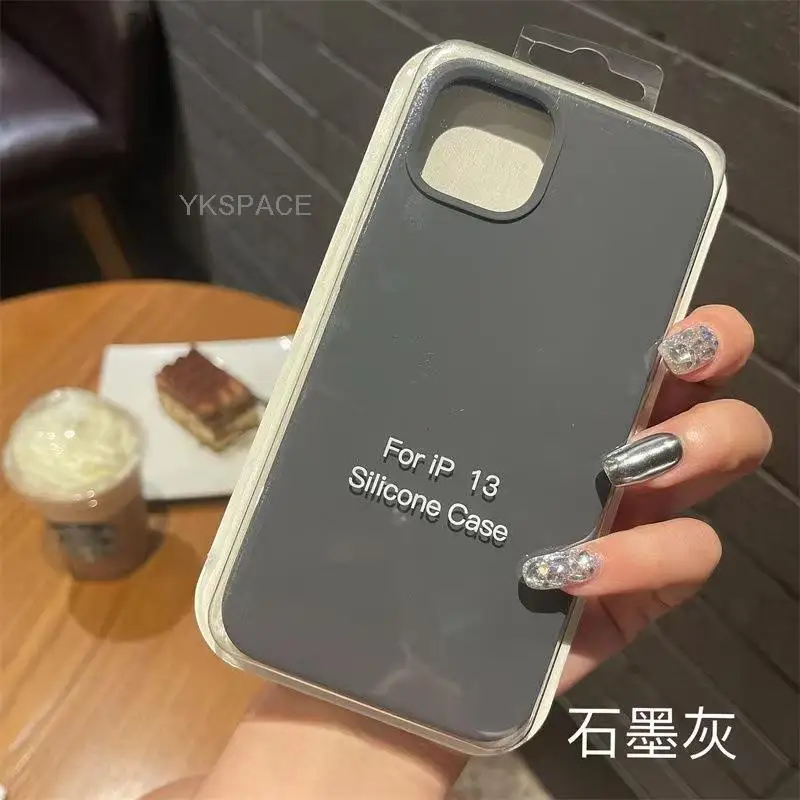Luxury Candy Color Liquid Silicone Soft Matte Phone Case