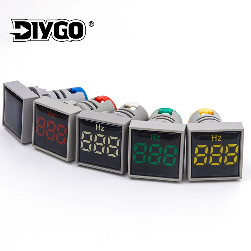 Frequency Meter 22mm Square/Round Panel LED Digital Frequency Meter 0-99 Hz