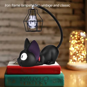 ZK50 Cute Black Cat Night Light – Resin Table Lamp 1