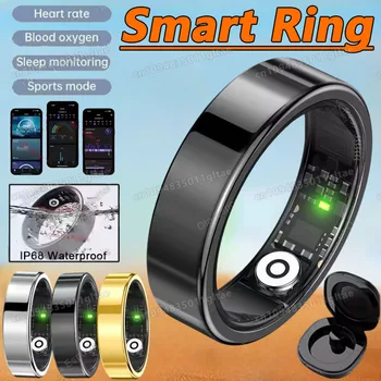 2026 New Smart Ring Heart Rate Blood Pressure Sleep Monitoring Motion Tracking IP68 Waterproof Men Women Smart Ring Holiday Gift 1