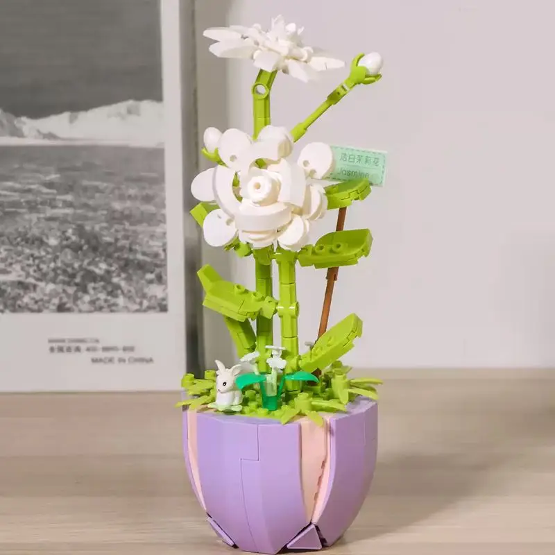 Creative DIY Flower Plant Building Blocks Set