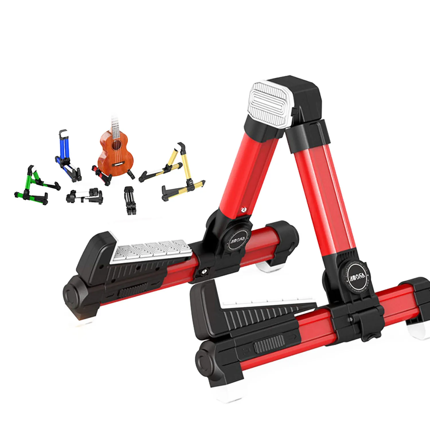 AROMA AUS-08 Mini Guitar Ukelele Stand Foldable A-frame Holder Bracket Mount for Acoustic Stage Audio Ukulele Violin Mandolin