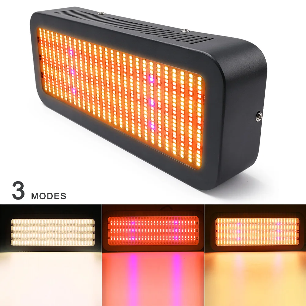 실내 식물용 LED 성장 조명, 3 가지 모드, 풀 스펙트럼 식물 조명, 수경 재배 상자, 온실 성장 모종