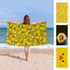 Yellow Classic Rubber Duck Cartoon Beach Towel Cute Kawaii Room Decor Bath Girls Children Hand Towels For Bathroom Shower 1