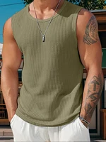 Men’s Ribbed Knit Tank Tops for Workout and Casual Wear
