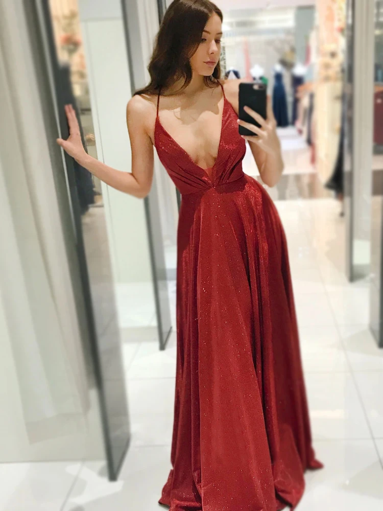 

2024 Sequin Pleated V-neck Maxi Dress Gown Dress Elegant Evening Party Prom Dress with Off Shoulder Slim Sexy for Women