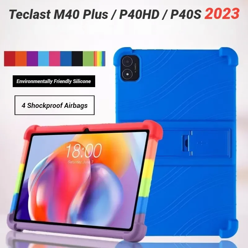 Capa de Silicone Macio para Teclast M40 Plus P40hd P40s Proteção para Crianças com Airbags à Prova de Choque