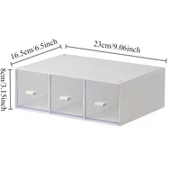 1Pc Stackable Transparent Drawer Storage Box Desktop Cosmetic Tea Bag Stationery Organizer Container 2
