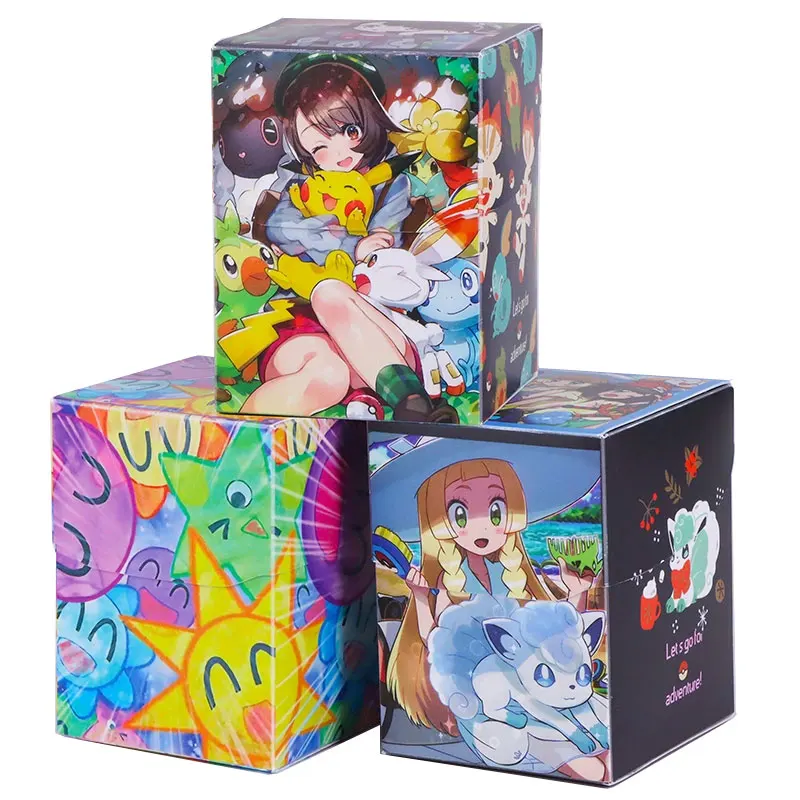 100 + Cards Deck Box Giochi Da Tavolo Tcg Anime Cards Deck Case Storage Box Per Carte Magiche/Pkm/Yugioh/The Gathering