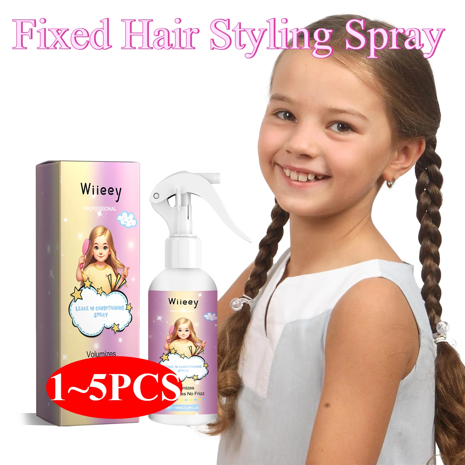 Fixed Hair Styling Spray Hair Gel Long Lasting Fragrance Baby Edge Control Smooth Frizzy Leave In Conditioning Spray